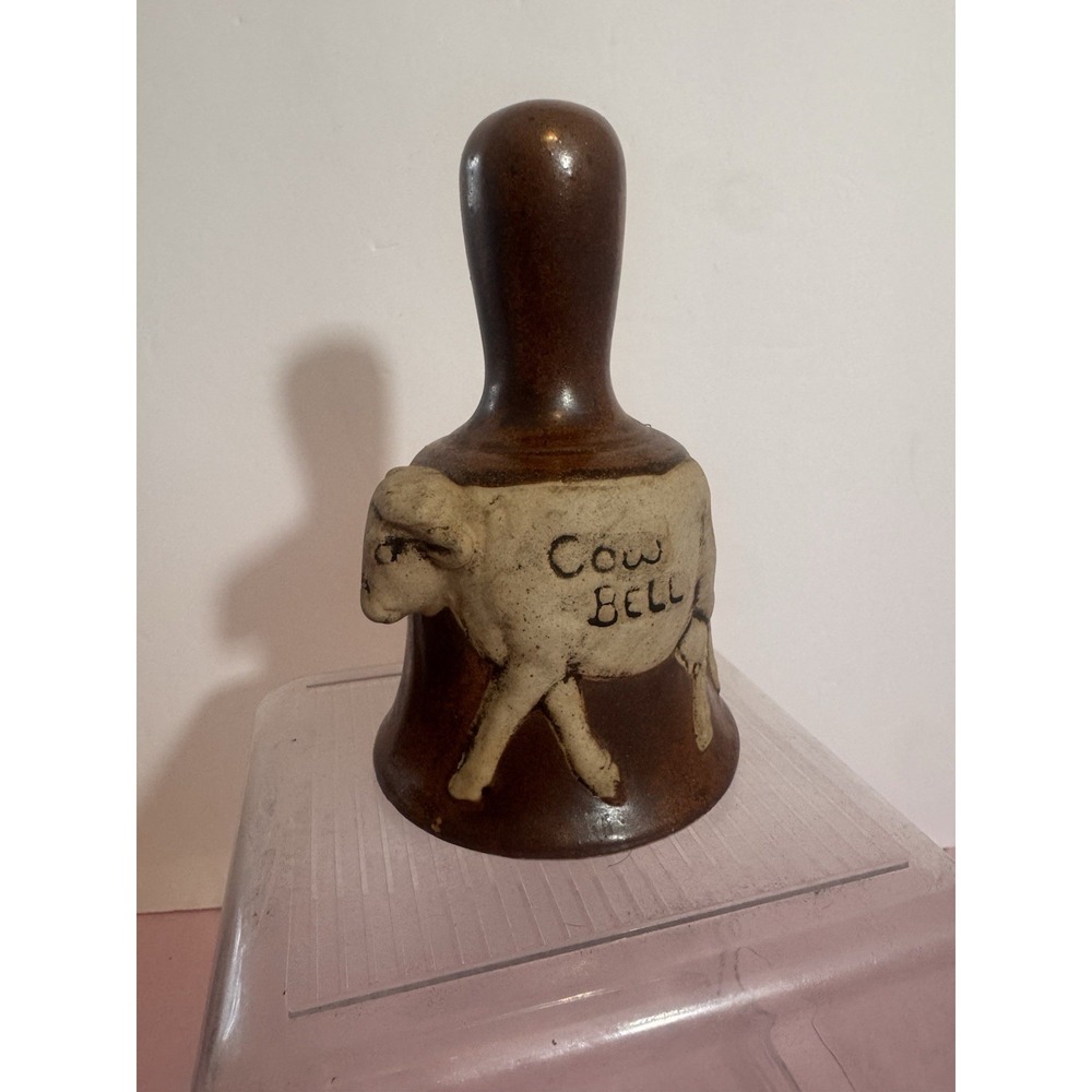 Vintage Cow Bell Country Decor 1987 Ron Gordon Designs Ceramic 3-D Cow